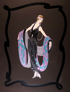 エルテの絵画作品　タイトルは、オペラ座